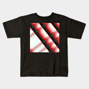 Red diagonals on white Kids T-Shirt